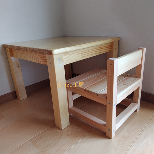 子ども用 木製机と椅子 机・デスク Shizu工房 通販 19408861｜Creema