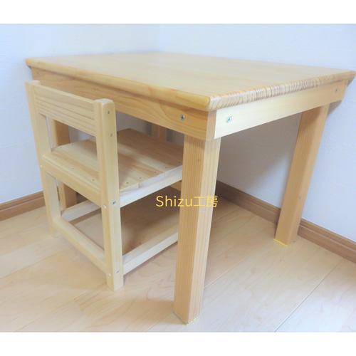 子ども用 木製机と椅子 机・デスク Shizu工房 通販 19408861｜Creema