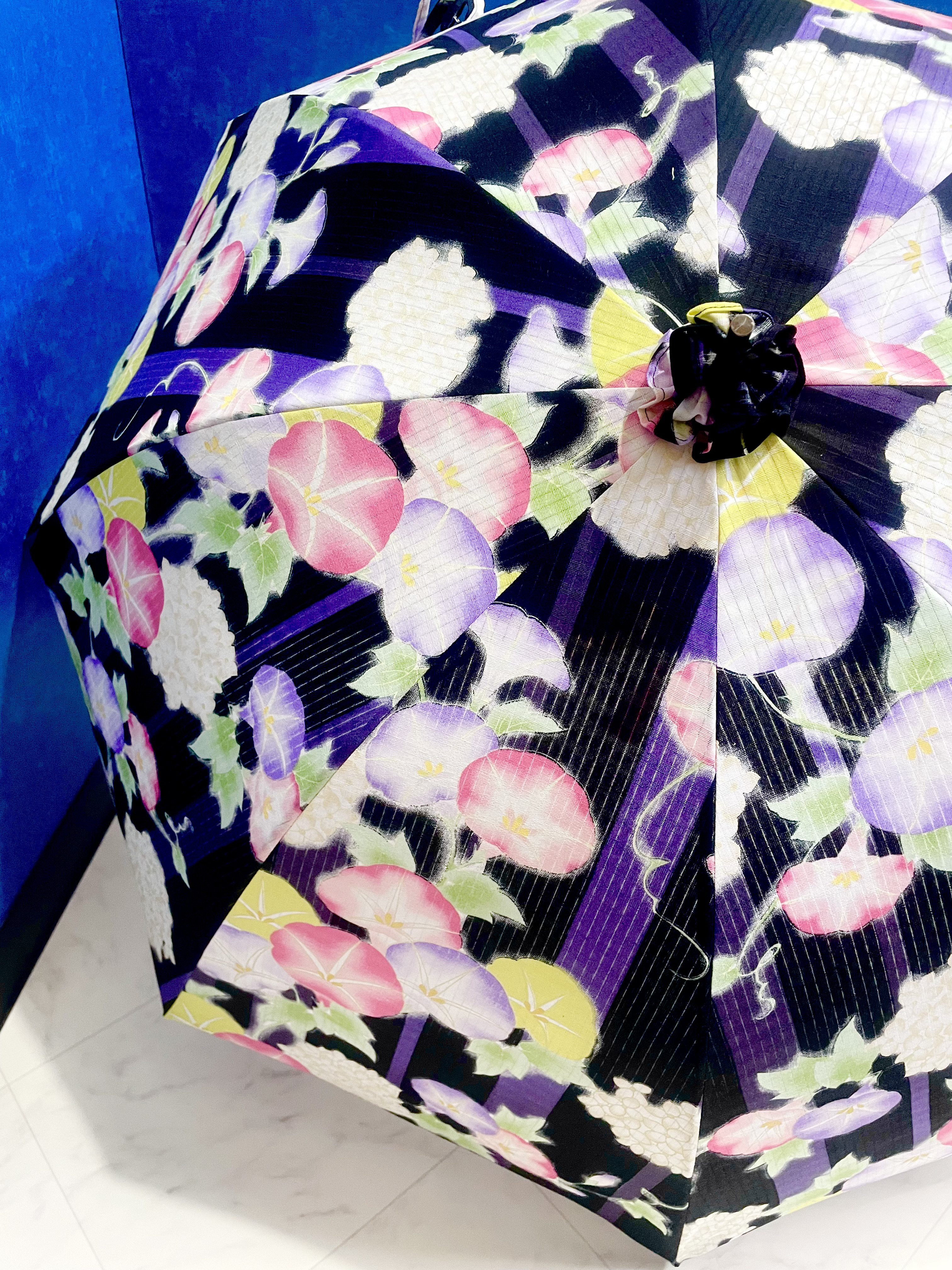 浴衣から生まれた日傘　朝顔は 水輪の如く次ぎ次ぎに【限定品】