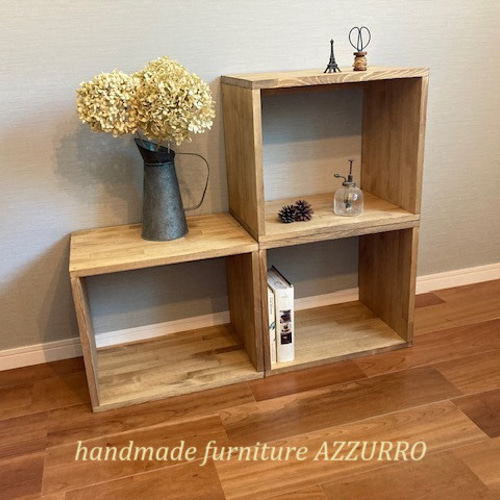 スタッキングシェルフ 3個セット 机/テーブル/収納/ベンチ 棚