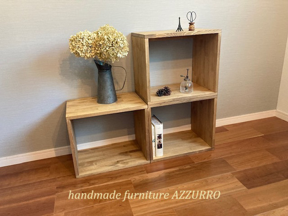 スタッキングシェルフ 3個セット 机/テーブル/収納/ベンチ 棚