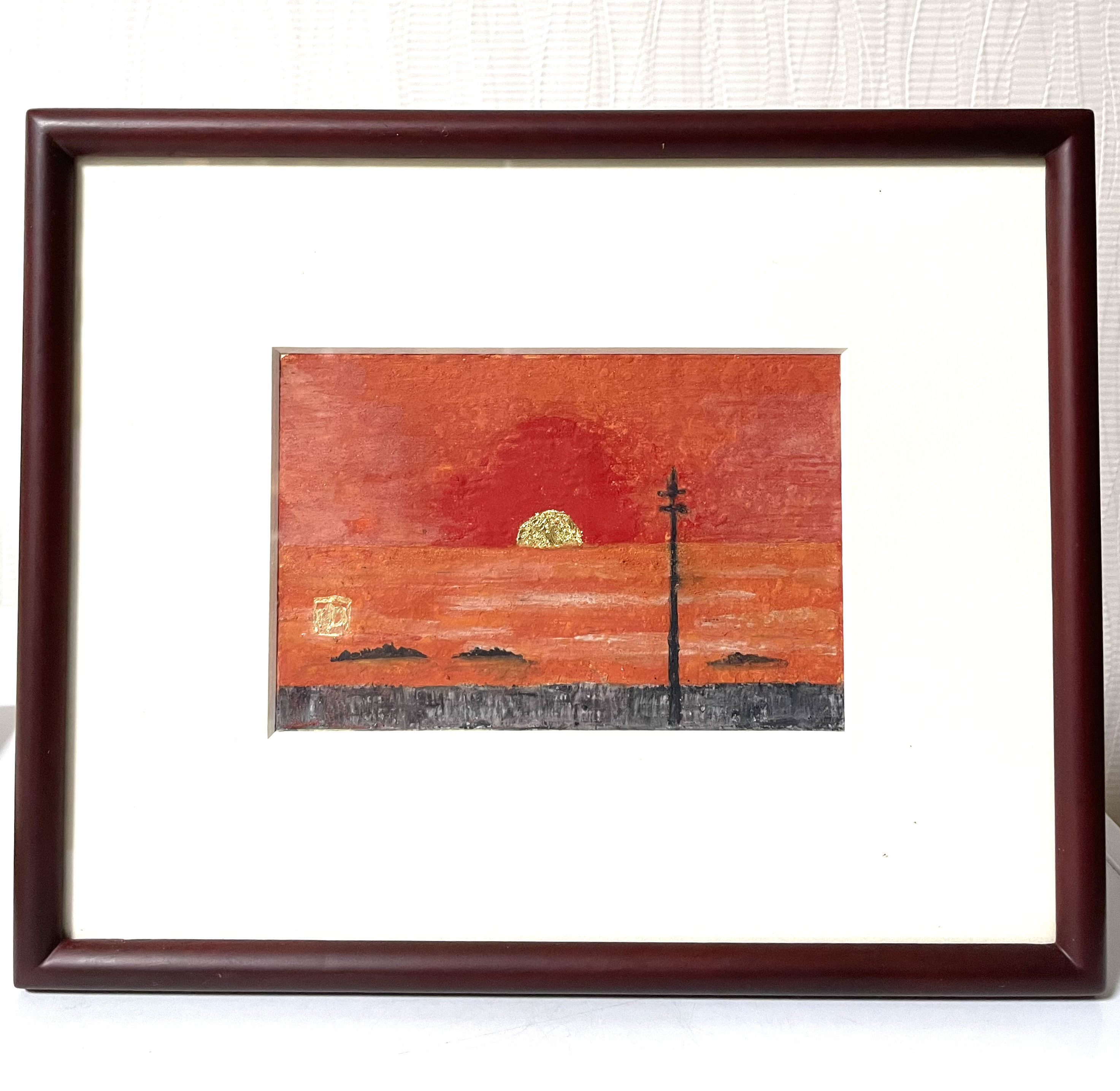 日本画原画【夕日】 絵画 ゆうちゃん 通販 19409153｜Creema
