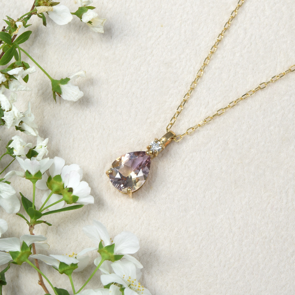 K10 アメトリン ダイヤ ペンダントトップ CJ005CIBSN