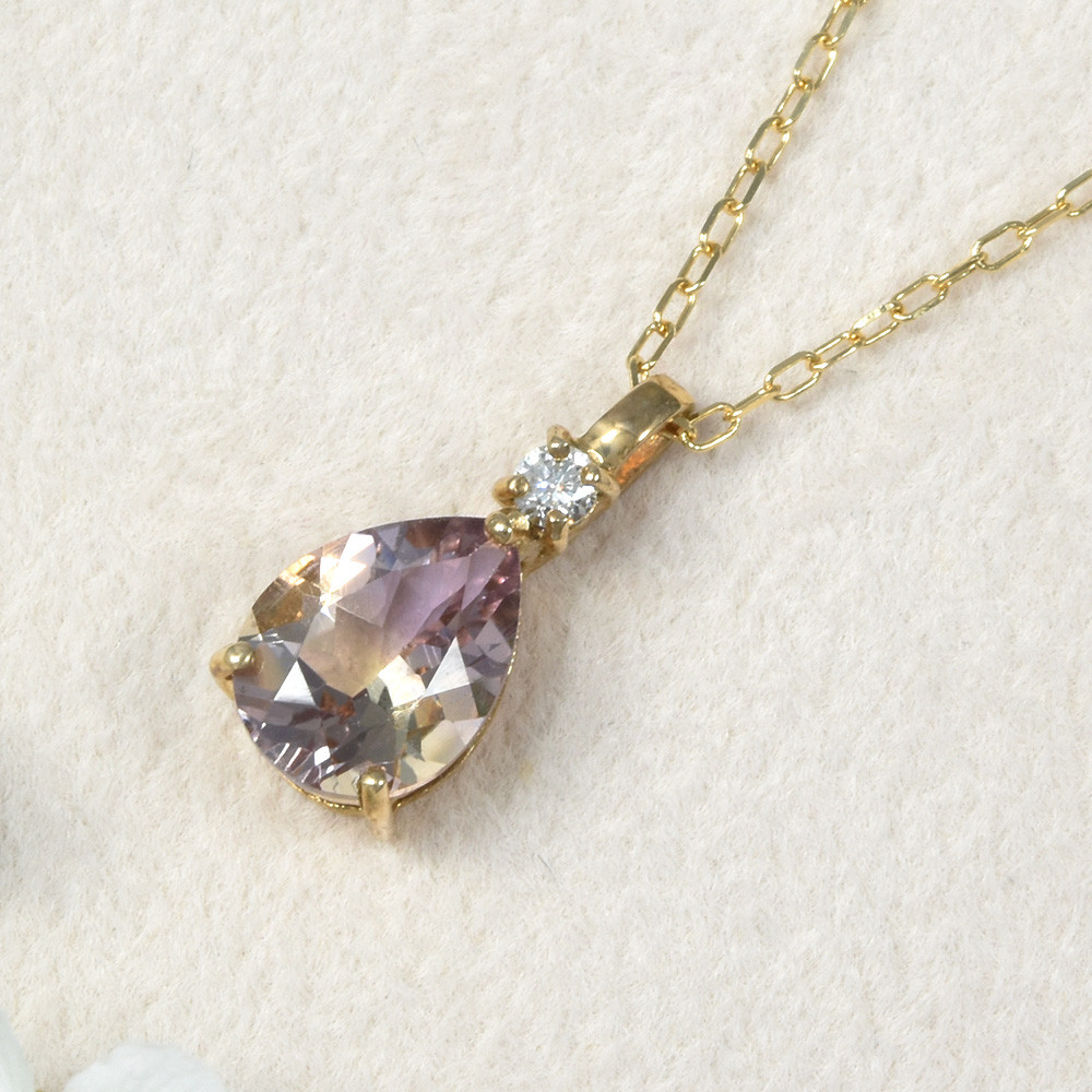 K10 アメトリン ダイヤ ペンダントトップ CJ005CIBSN