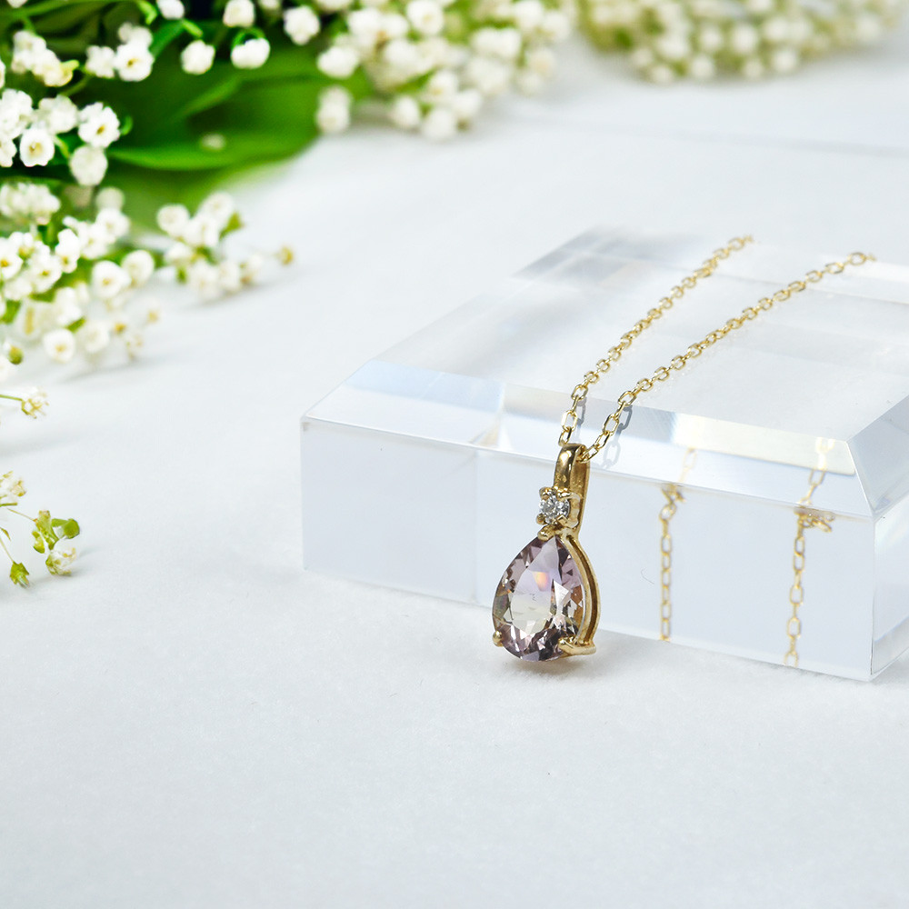 K10 アメトリン ダイヤ ペンダントトップ CJ005CIBSN