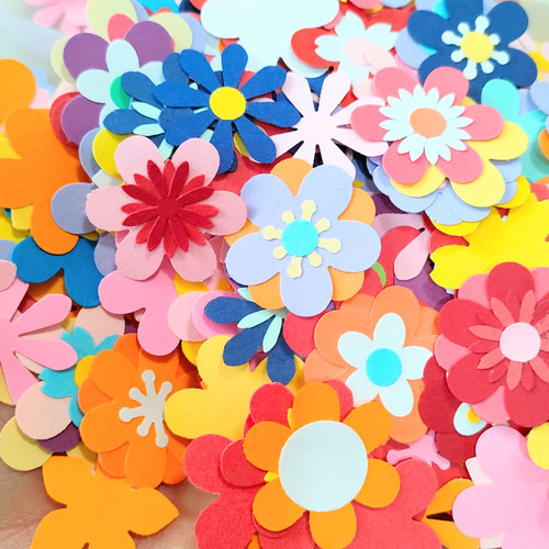 うさぎ リボン 花 画用紙 メッセージカード 色紙 手紙 壁面 アルバム