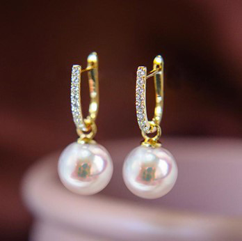 【La Corser】U字ピアス 日本製 海水 6.5-9.5mm アコヤ真珠ピアス 18金 ワンセット 3wayピアス