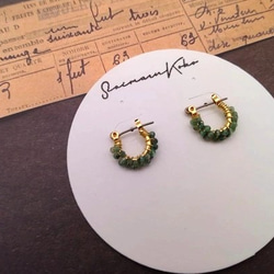 エメラルド ピアス（フープ） の人気通販｜Creema(クリーマ) 国内最大