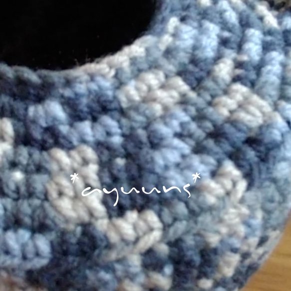 カエルさんティッシュケース《ブルーグレー》 3枚目の画像