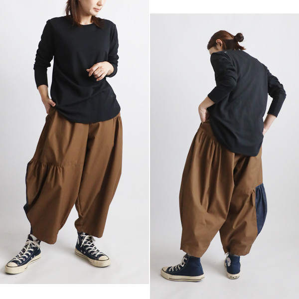 春うららＳＡＬＥ　愉快なパンツ　８５cm　贅沢ギャザータック入 ボール バルーン パンツ 変形Y51A