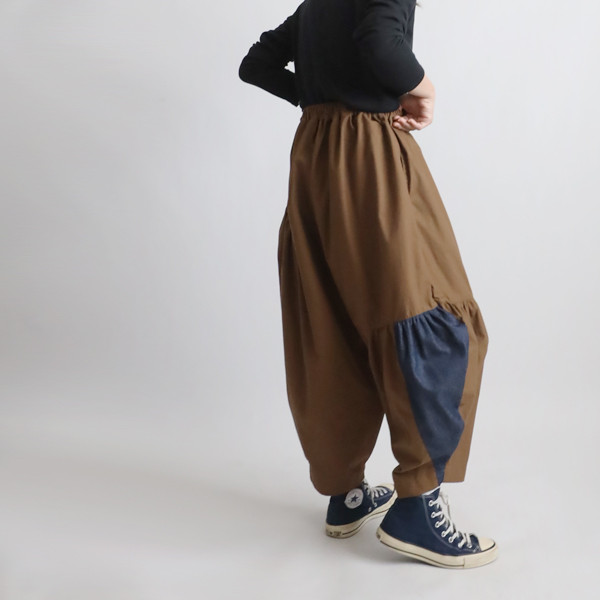 春うららＳＡＬＥ　愉快なパンツ　８５cm　贅沢ギャザータック入 ボール バルーン パンツ 変形Y51A