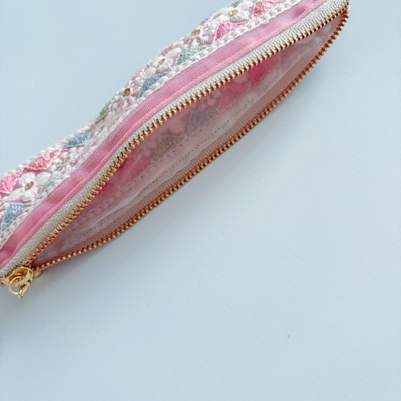 18cmファスナーꕤバンド付き挟めるスリムペンケース 2枚目の画像