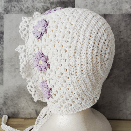 AMOMENT CROCHET KNIT BONNET クロシェ　バラクラバ AMOMENTO Crochet Knitted Bonnet - Ecru – Goodhood