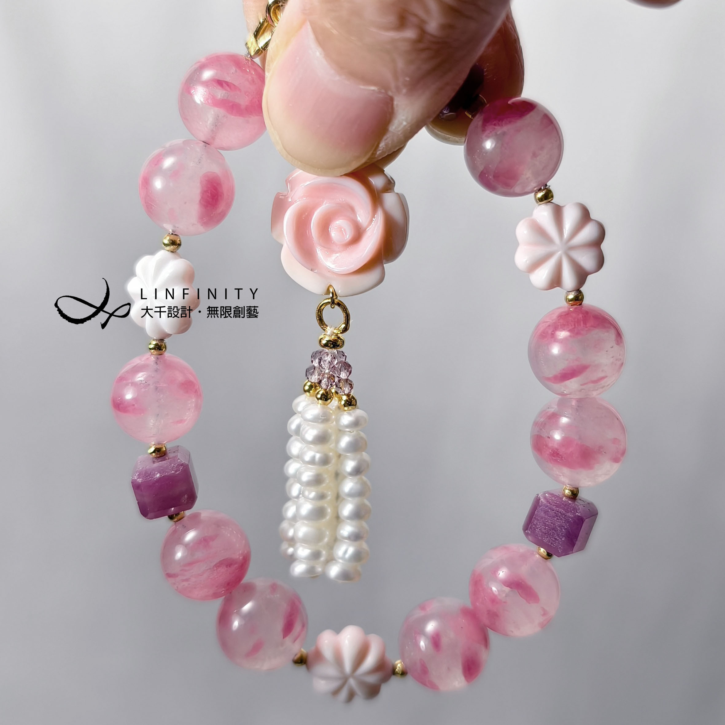 ✦❀ 新年のお祝い | 宝石 50% オフ ❀✦ 最高級のクイーンシェル ルビー ローズストーン チェリーブロッサムパール レッ