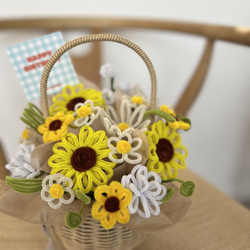 モールフラワー 向日葵バスケット アートフラワー MOL BLOOM