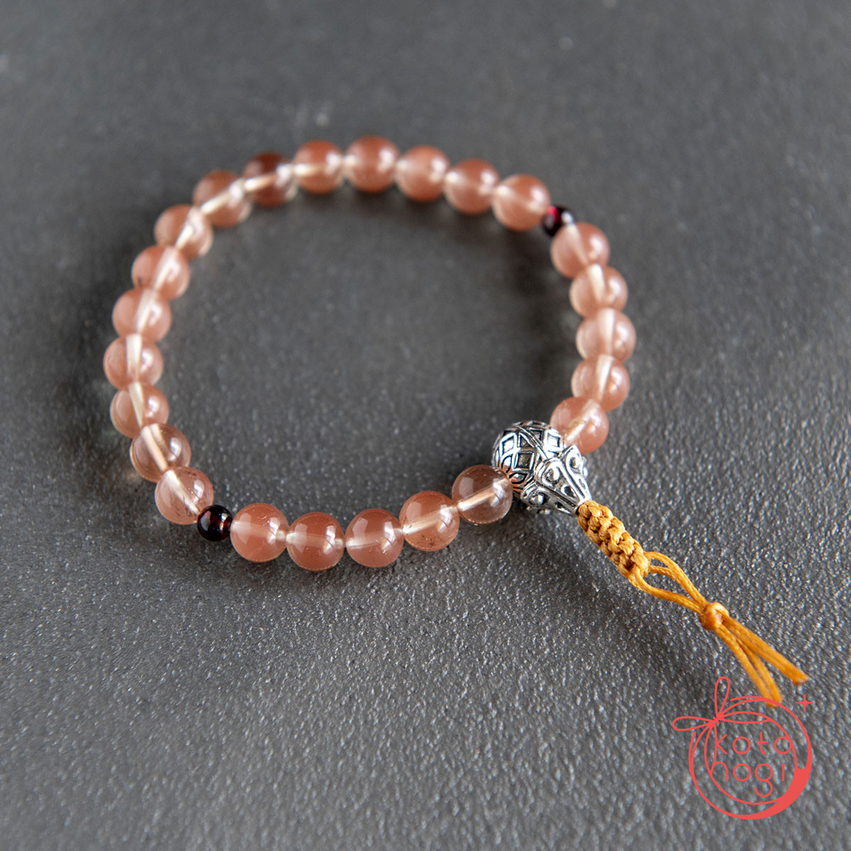 癒しとリラックスのお守りブレスレット「祝り」｜アンデシン×ガーネット×真鍮