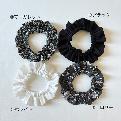 ミニシュシュ モノトーン シュシュ bonor 通販 19410587｜Creema