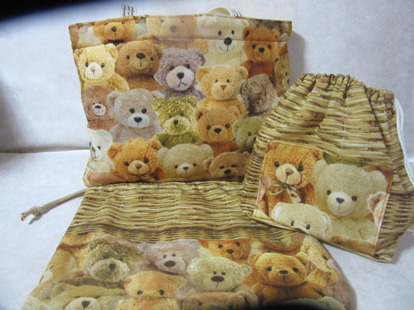 クマちゃんバッグ　3点セット 6枚目の画像