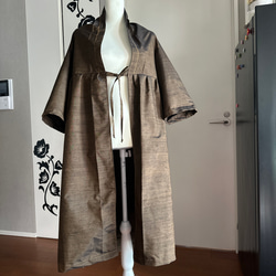 sale！着物リメイク ポリエステル絽からバッククロス ワンピース