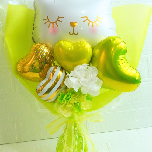ねこちゃんブーケ バルーンギフト 発表会 結婚式 誕生日 周年 卒業