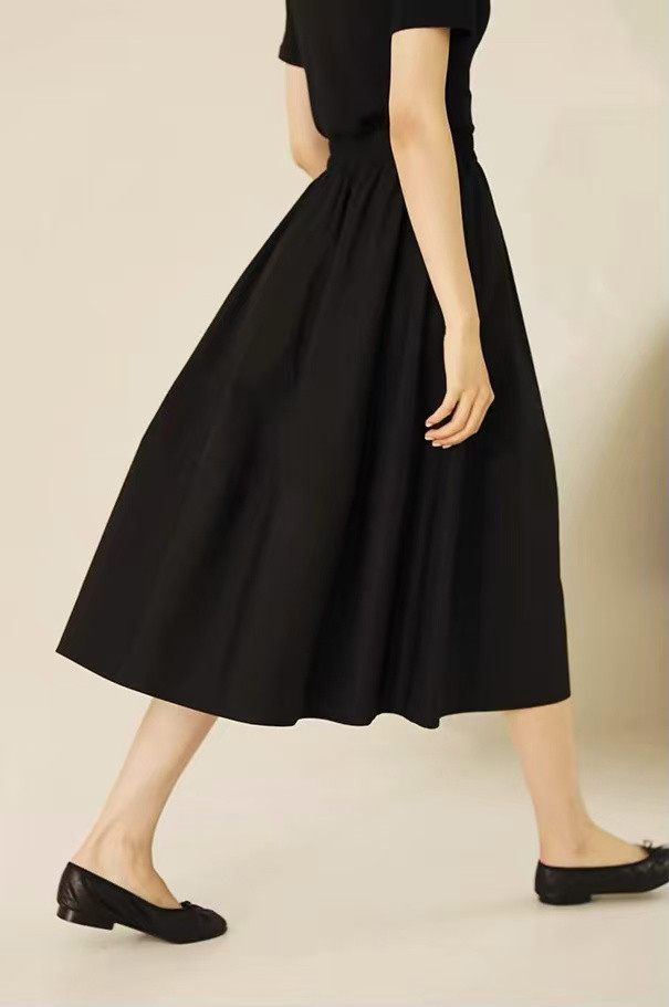 ハイウエストスカート　ギャザースカート  コットン100％