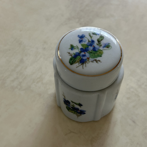 フランスアンティーク スミレのトリンケットBOX すみれ violette 小物