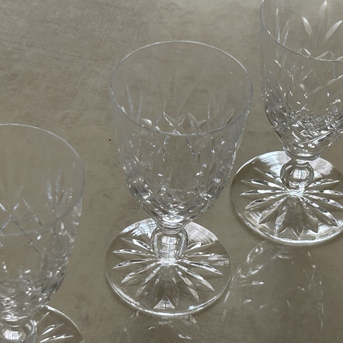 シェリーグラス 古道具 アンティーク ガラス グラス イギリス〉1930年代 アンティークガラス シェリーグラス 海外