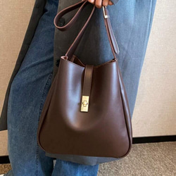 ハンドメイド レザー ショルダーバッグ ブラウン 革のショルダーバッグ】☆ミニショルダー☆ブラウン☆レザー