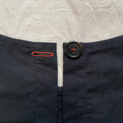 綿麻の割烹着 | 5月中旬納品|ハーフリネン・ロング丈・エプロンワンピース・3色（ホワイト/キナリ/ブラック）受注制作 19枚目の画像