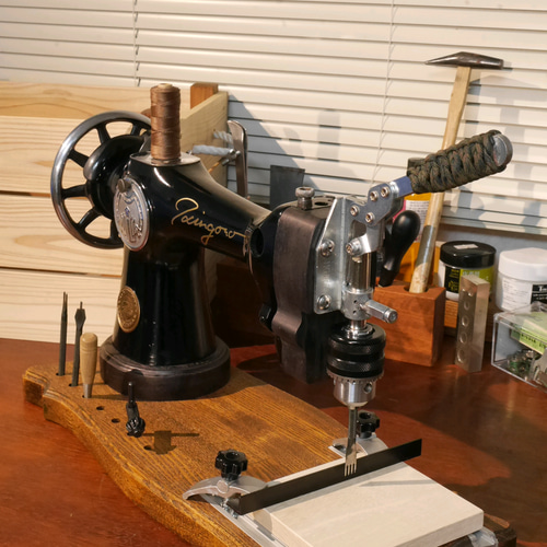 ハンドプレス機 レザークラフト 縫製 ハンドメイド レザークラフト用ハンドプレス ミシンプレス DIYパーツ きんごろ