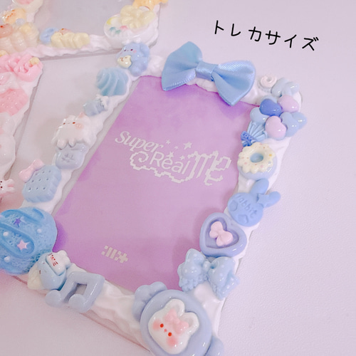 バックちゃんトレカサイズ՞ ̥_  ̫ _ ̥՞♡ B36）2個 カードケース A7サイズ トレカサイズ パーツを貼っ