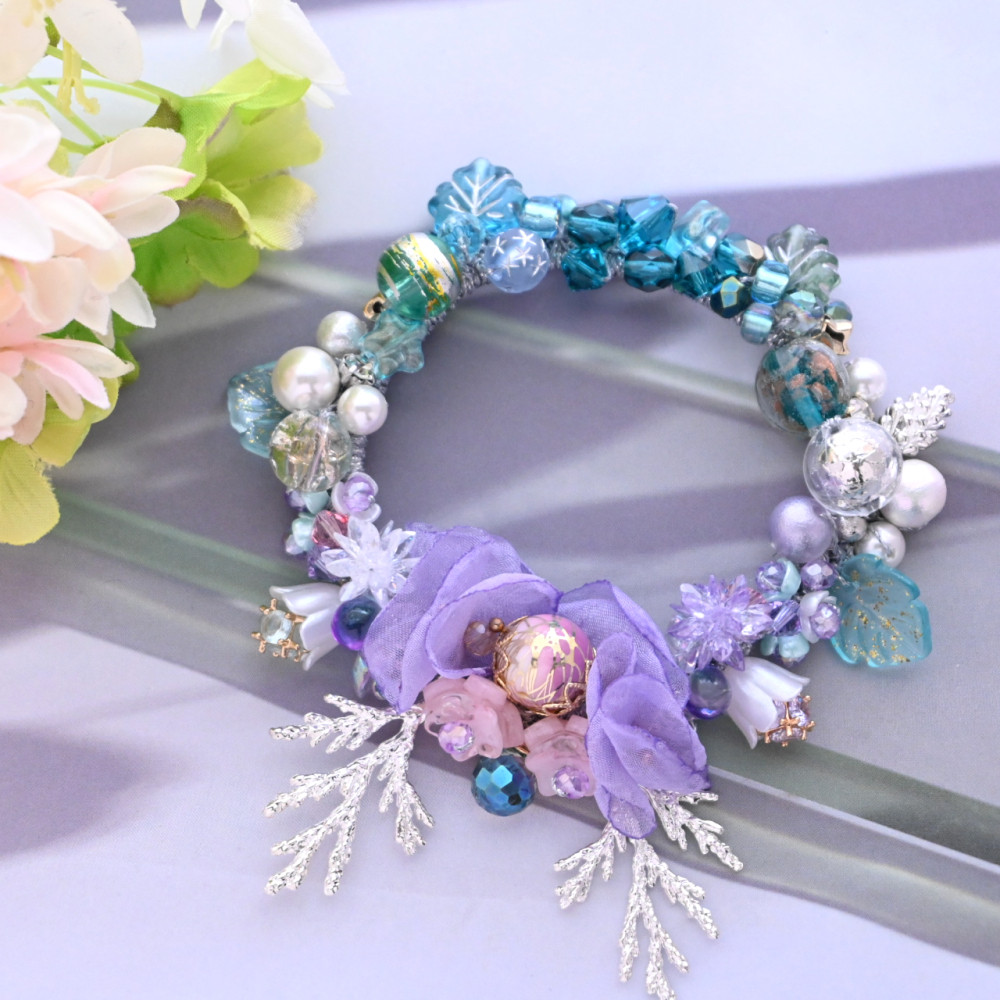 『乙姫』ビジュー シュシュ＊ブレスレット