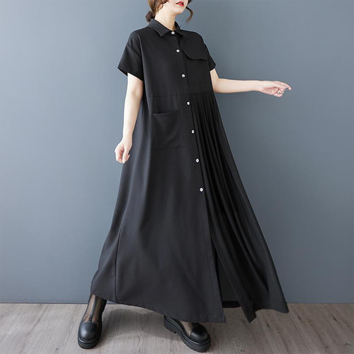 大きいサイズ ワンピース シアー シャツ レディース 春夏 新品