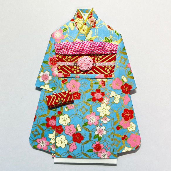 着物のポチ袋870 QUOカードサイズ 梅 桜 ぽち袋・お年玉袋 着物のポチ