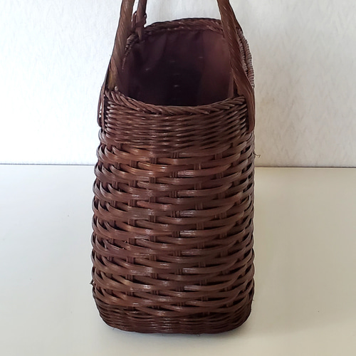 最終値下げ❤️一閑張りバッグ　　藤 SALE‼️‼️一閑張り 一閑張りバッグ 歌川芳藤 お軽勘平 うさぎ