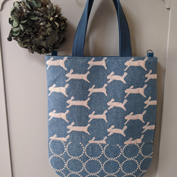 ハンドメイド ミナペルホネン タンバリン run run run トートバッグ run run run TOTE BAG - minä perhonen