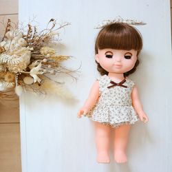 ハンドメイド　ソランちゃん　パンツ　靴下　セット　小花柄　ニット 100均】靴下でセーター！作っちゃいました メルちゃんソラン