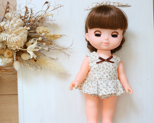26cmドール服 ぬいぐるみ服 小花柄水着上下セット ソランちゃん レミン