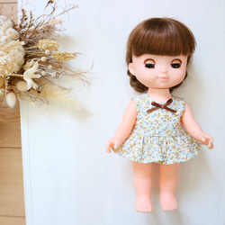 26cmドール服 ぬいぐるみ服 ボタニカル柄ワンピース ソランちゃん