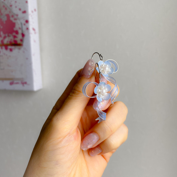 ネモフィラ　りぼん　ピアス　(イヤリング) 11枚目の画像