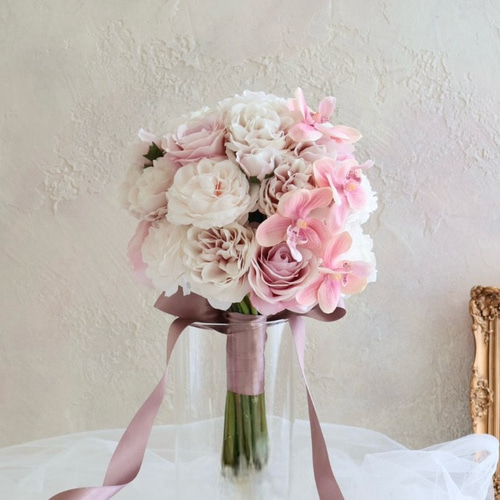 ピンクローズブーケアーティフィシャルフラワー ピンクローズブーケ