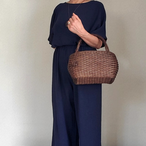 工房野良　柿渋刺子バック　未使用品 工房野良 柿渋刺子バック 未使用品 HUNTING WORLD ボルネオ