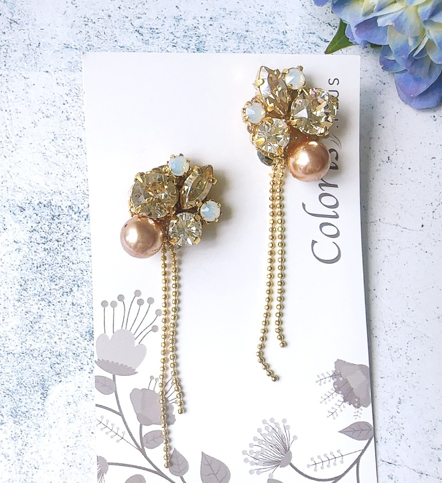 クリスタルハッピーピアス&イヤリング
