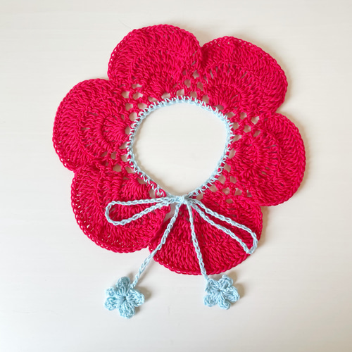 お花のつけ襟(2点おまとめ買い用)/かぎ針、スタイ、大阪万博