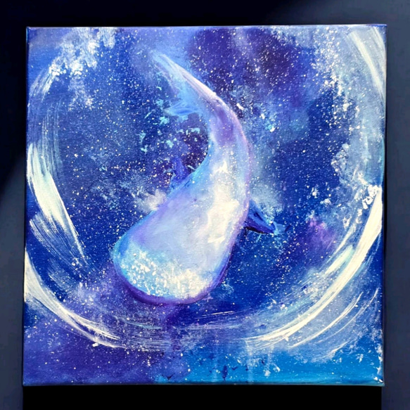 大特価 チラシ アート アクリル画 宇宙 海 ジンベイザメ 絵画 通販 Caty イラスト