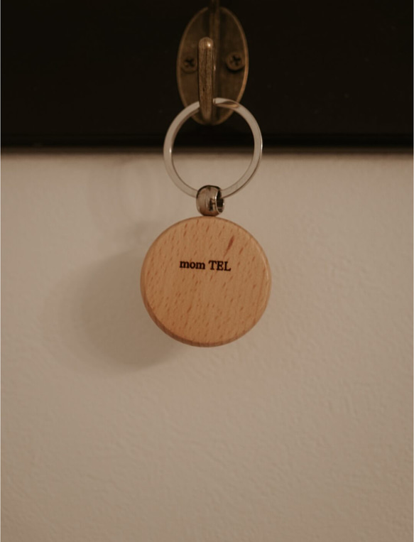 original name tag┃名入れ&送料無料◎お名前キーホルダー　キーリング　名入れ　ネームタグ 木製 7枚目の画像