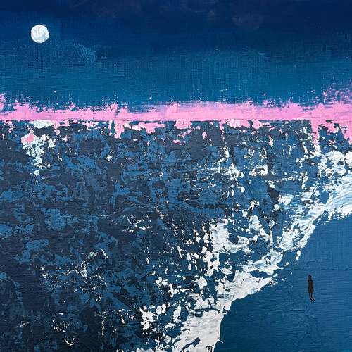 嘘をやめた夜｜M10 アクリル画 絵画 Minoa 通販 19413043｜Creema