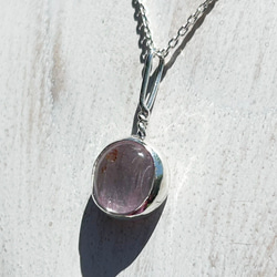 天然クンツァイト◇純銀＋SV925◇Silver Necklace 11枚目の画像