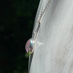 天然クンツァイト◇純銀＋SV925◇Silver Necklace 8枚目の画像