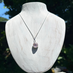 天然クンツァイト◇純銀＋SV925◇Silver Necklace 6枚目の画像